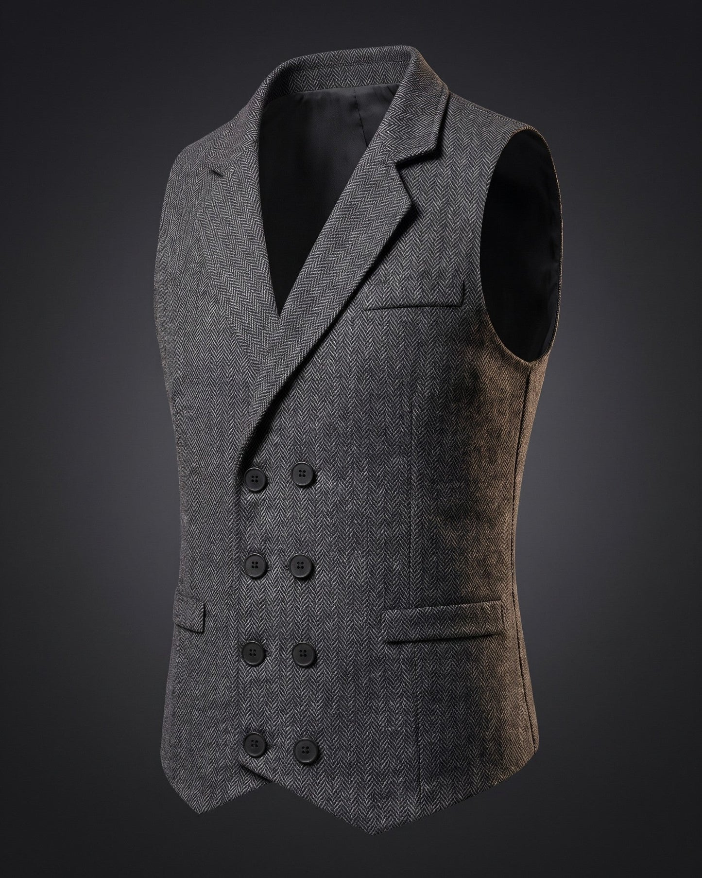 Guido Herringbone Tweed Vest